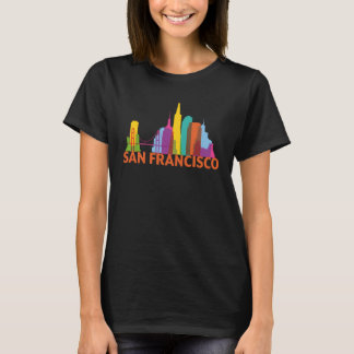 San Francisco California Skyline Silhouette Outlin T-Shirt