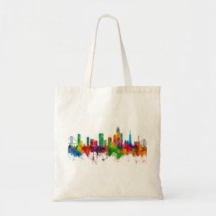 San Francisco California Skyline Tote Bag