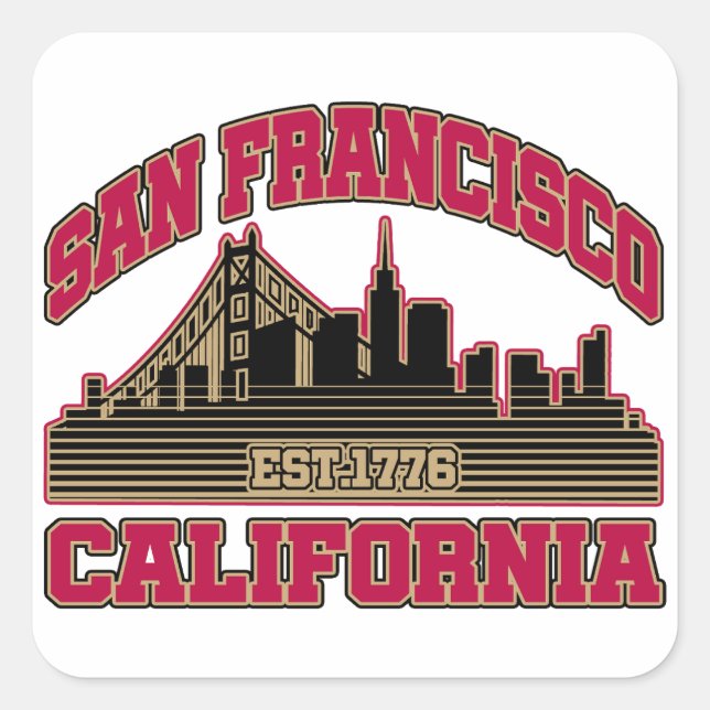 San Francisco,California Square Sticker (Front)