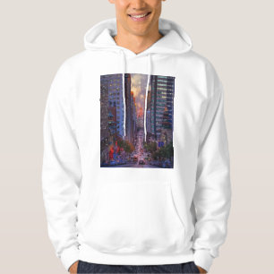 San Francisco California Street Skyline Glitter Hoodie