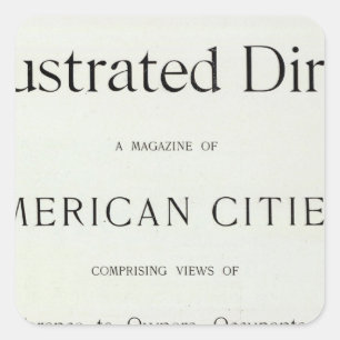 San Francisco California Title Page Square Sticker