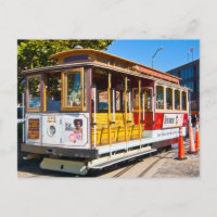 San Francisco California Trolley Car Postcard