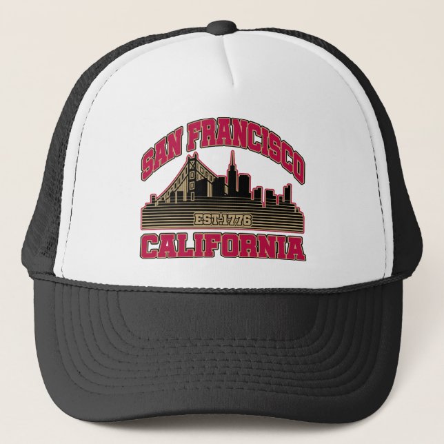 San Francisco,California Trucker Hat (Front)
