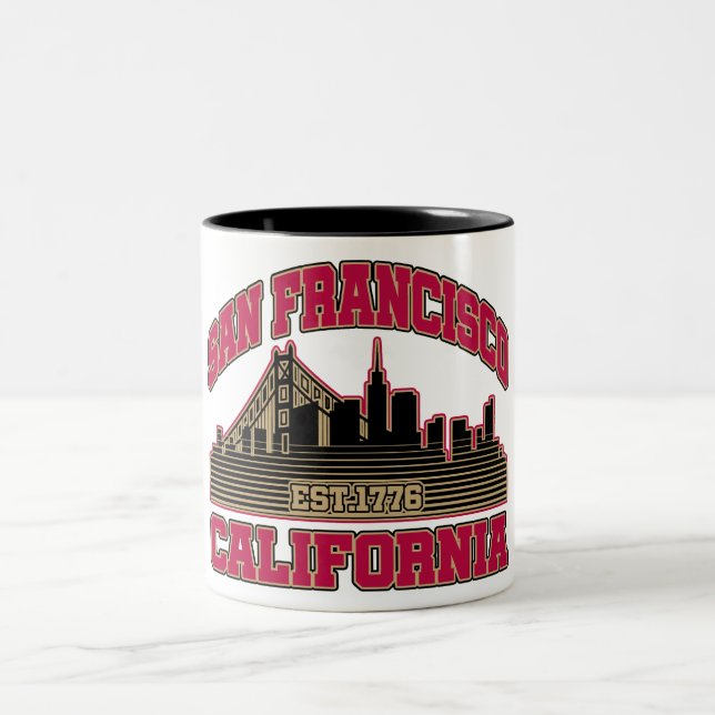 San Francisco,California Two-Tone Coffee Mug (Center)