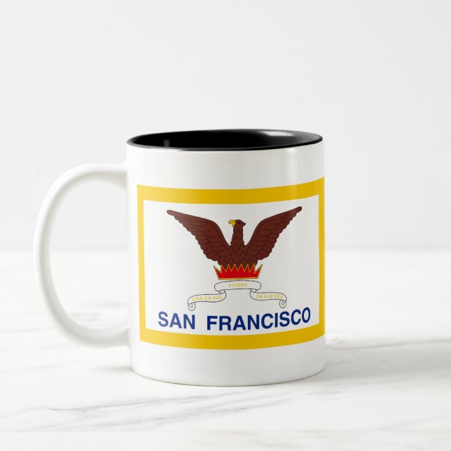 San Francisco California Two-Tone Coffee Mug (Left)