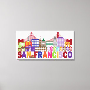San Francisco, California   Typography Design Canvas Print