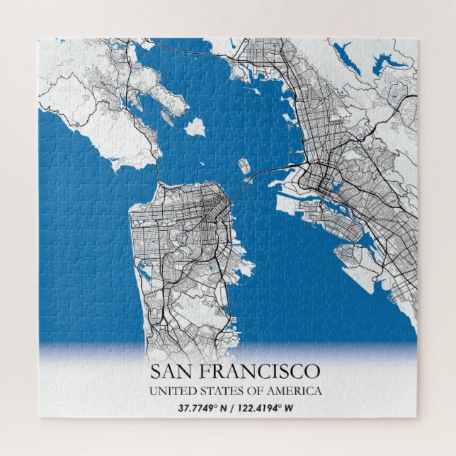 San Francisco California USA Travel City Map Jigsaw Puzzle (Vertical)