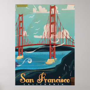 San Francisco California USA Travel poster