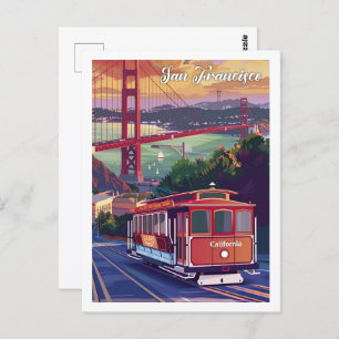 San Francisco California USA Vintage Travel Place Postcard