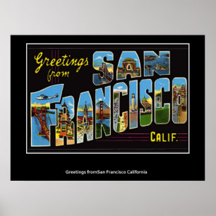 San Francisco California Vintage Poster