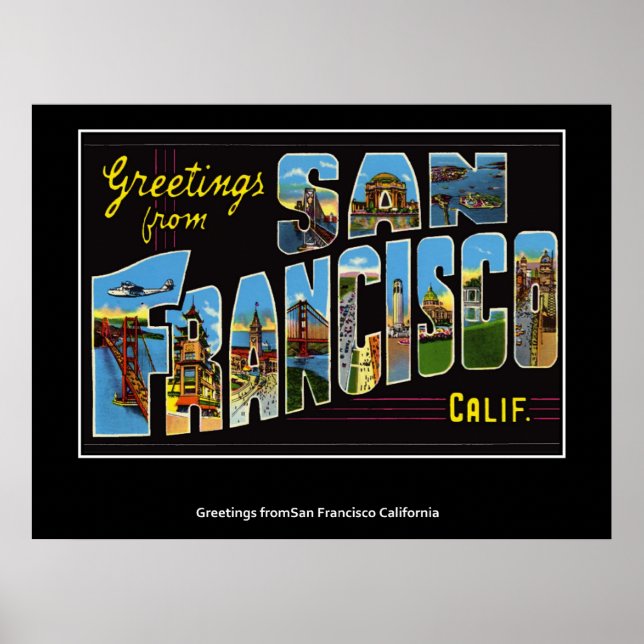 San Francisco California Vintage Poster (Front)