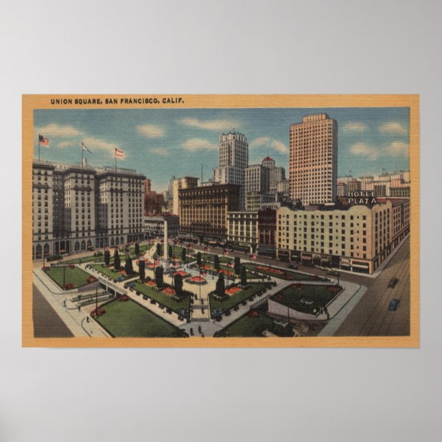 San Francisco, CAUnion Square View Poster (Front)