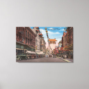 San Francisco, CAView of Chinatown Main Street Canvas Print