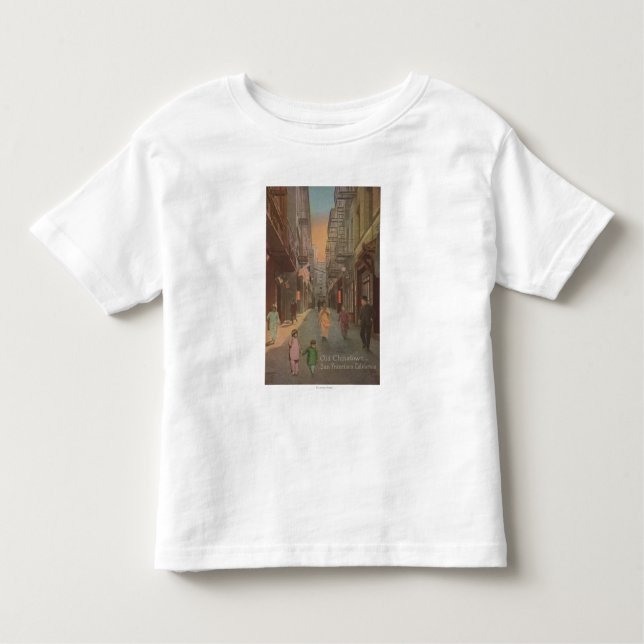 San Francisco, CAView of Old Chinatown Street Toddler T-Shirt (Front)