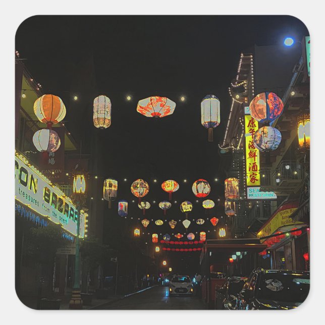 San Francisco Chinatown Lanterns #5 Stickers (Front)
