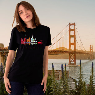 San Francisco City Bridge Sunset Travel Tee