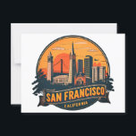 San Francisco City California USA Postcard<br><div class="desc">this artwork captures the bold elegance and architectural beauty of California Perfect for travel lovers, cityscape collectors, and West Coast enthusiasts, this design looks fantastic on t-shirts, posters, mugs, and more. Whether you're a proud San Franciscan, or someone who left their heart in San Francisco, this piece brings the spirit...</div>
