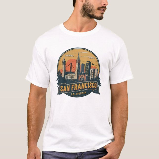 San Francisco City California USA T-Shirt (Front)