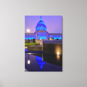 San Francisco City Hall in Bright Blue Light Canvas Print