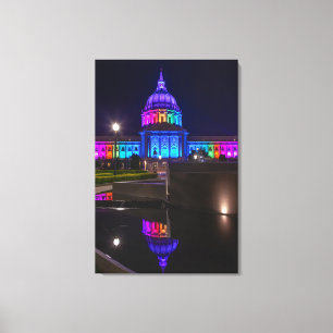 San Francisco City Hall in Rainbow Light Canvas Print