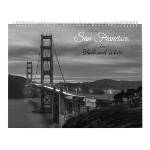 San Francisco City in Black and White Calendar