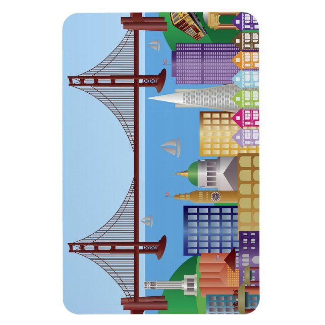 San Francisco City Landmarks Magnet (Vertical)