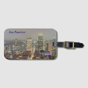 San Francisco Cityscape at Nighttime Luggage Tag