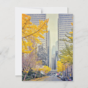 San Francisco Cityscape Autumn Street Postcard