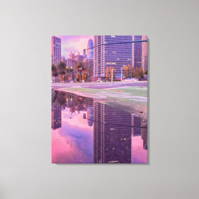 San Francisco Cityscape Reflection Canvas Print (Front)