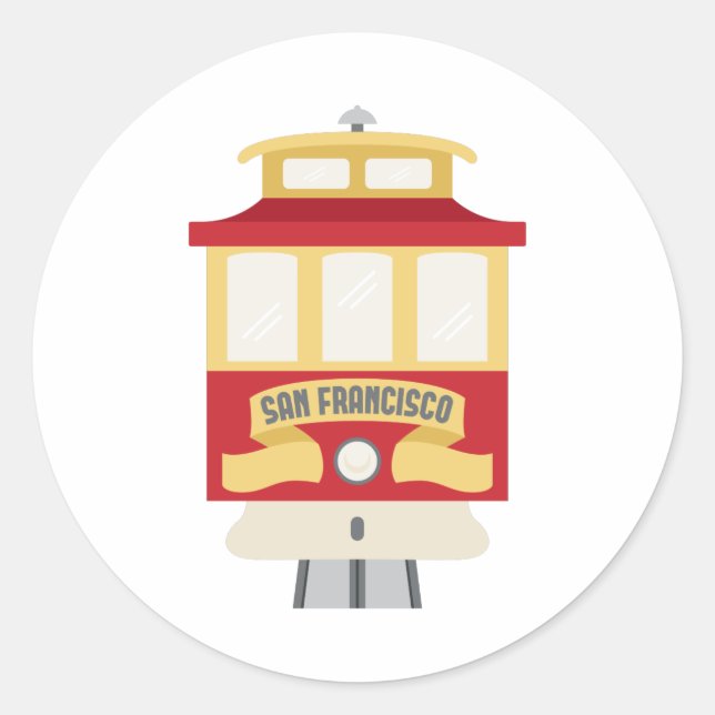 San Francisco Classic Round Sticker (Front)