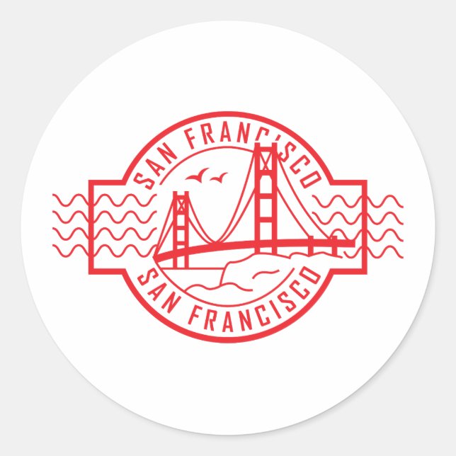 San Francisco Classic Round Sticker (Front)