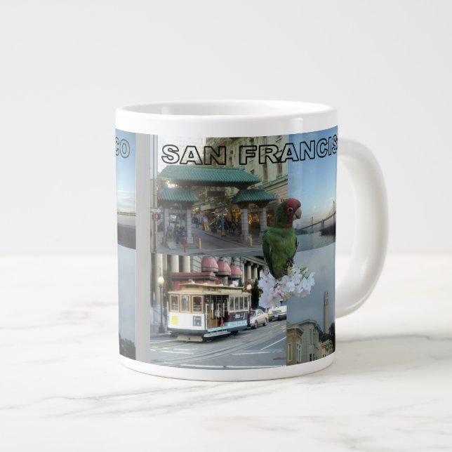 San Francisco Collage Large Coffee Mug (Front Right)