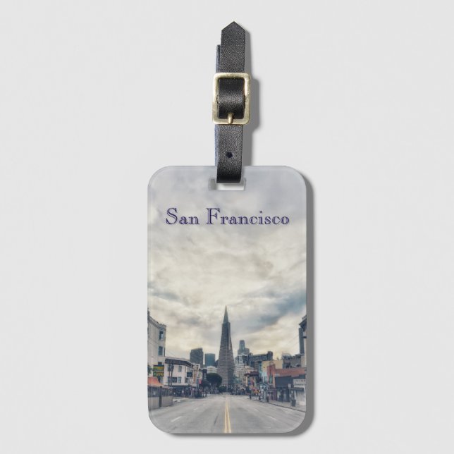 San Francisco Columbus Street Luggage Tag (Front Vertical)