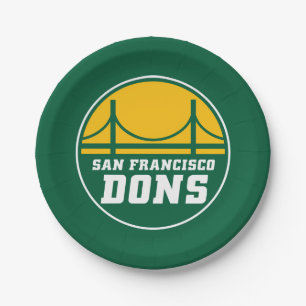 San Francisco Dons Paper Plate