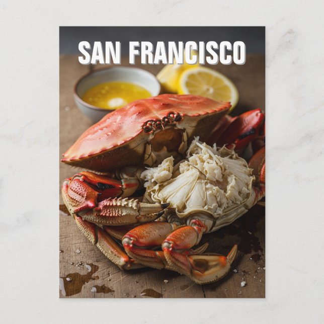 San Francisco Dungeness Crab Postcard (Front)