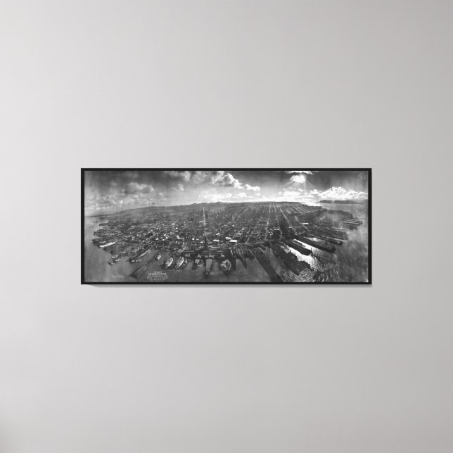 San Francisco Earthquake Ruins of 1906 Panorama Canvas Print (Front)