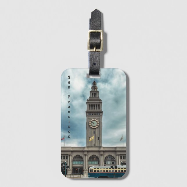 San Francisco Ferry Building Luggage Tag (Front Vertical)
