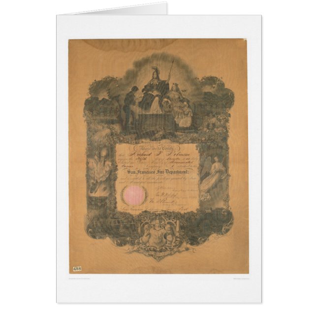 San Francisco Fire Department Certificate (1481A) (Front)