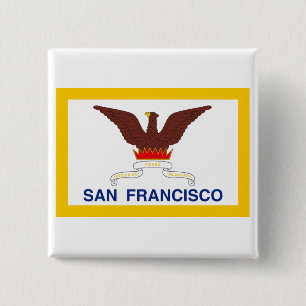 San Francisco Flag 15 Cm Square Badge