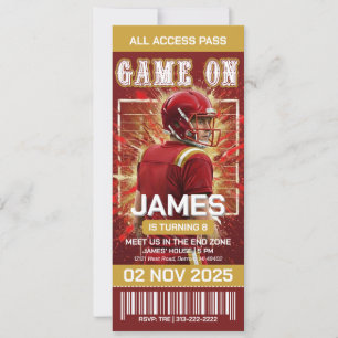 San Francisco Football Birthday Invitation