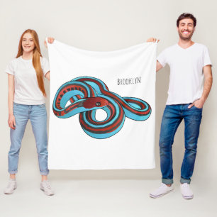 San Francisco garter snake cartoon illustration  Fleece Blanket