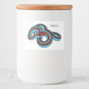San Francisco garter snake cartoon illustration  Food Label