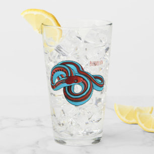 San Francisco garter snake cartoon illustration Glass