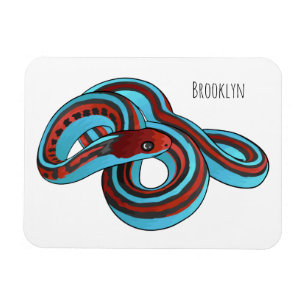 San Francisco garter snake cartoon illustration Magnet