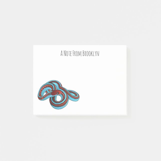 San Francisco garter snake cartoon illustration Post-it Notes (Front)