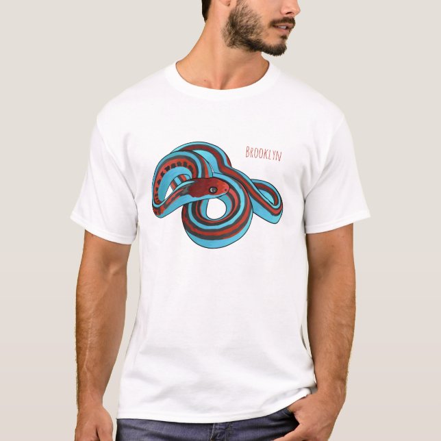 San Francisco garter snake cartoon illustration T-Shirt (Front)