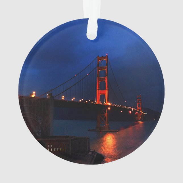 San Francisco Golden Gate Bridge #6 Ornament (Back)