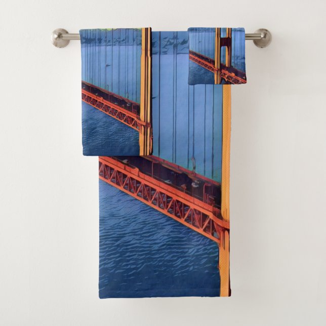 San Francisco - GOLDEN GATE - Bridge Bath Towel Set (Insitu)