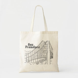San Francisco Golden Gate Bridge California Art Mo Tote Bag