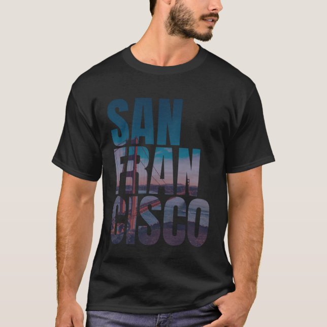 San Francisco Golden Gate Bridge California Landma T-Shirt (Front)